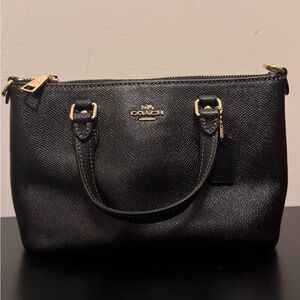 Coach Black Textured Satchel Mini